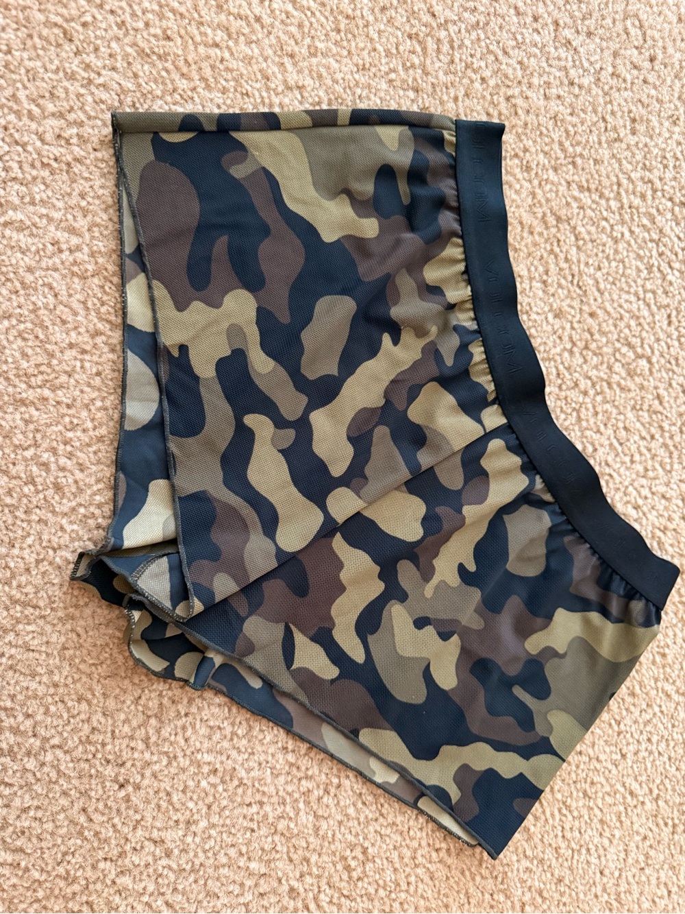 Volcom Men's Camo Athletic Shorts - Black & Green